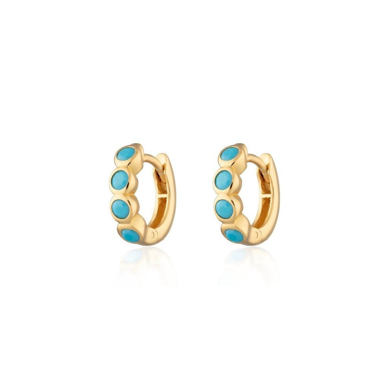 scream-pretty-bezel-huggie-hoop-earrings-turquoise-stones-gold-spg-377