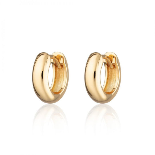 Chunky Huggie Hoop Earrings - Gold - SPG-272