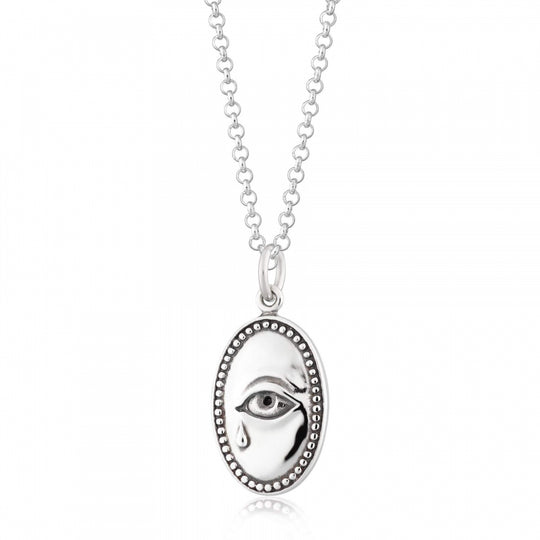 Crying Eye Necklace - Silver - SPCNSCE-1