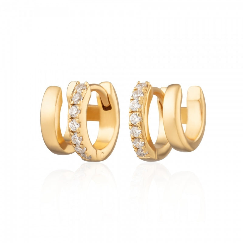 scream-pretty-double-huggie-hoop-earrings-gold-spg-362