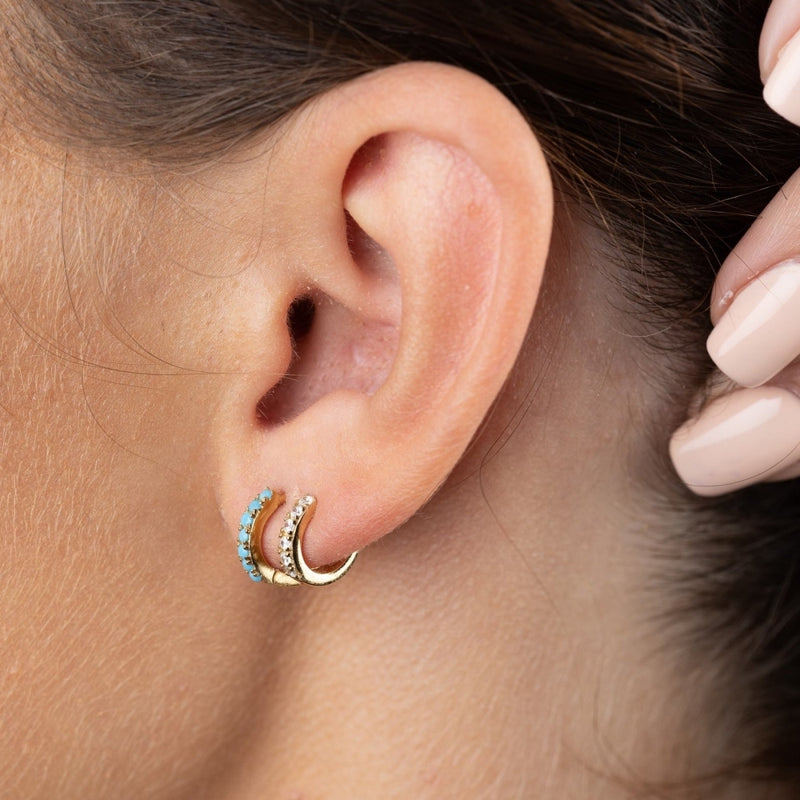 scream-pretty-double-huggie-hoop-earrings-gold-turquoise-spg-360