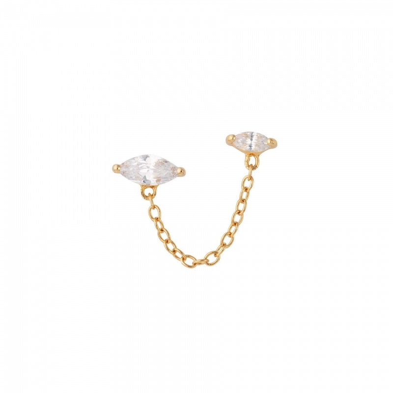 scream-pretty-droplet-double-stud-single-earring-gold-spedgs135