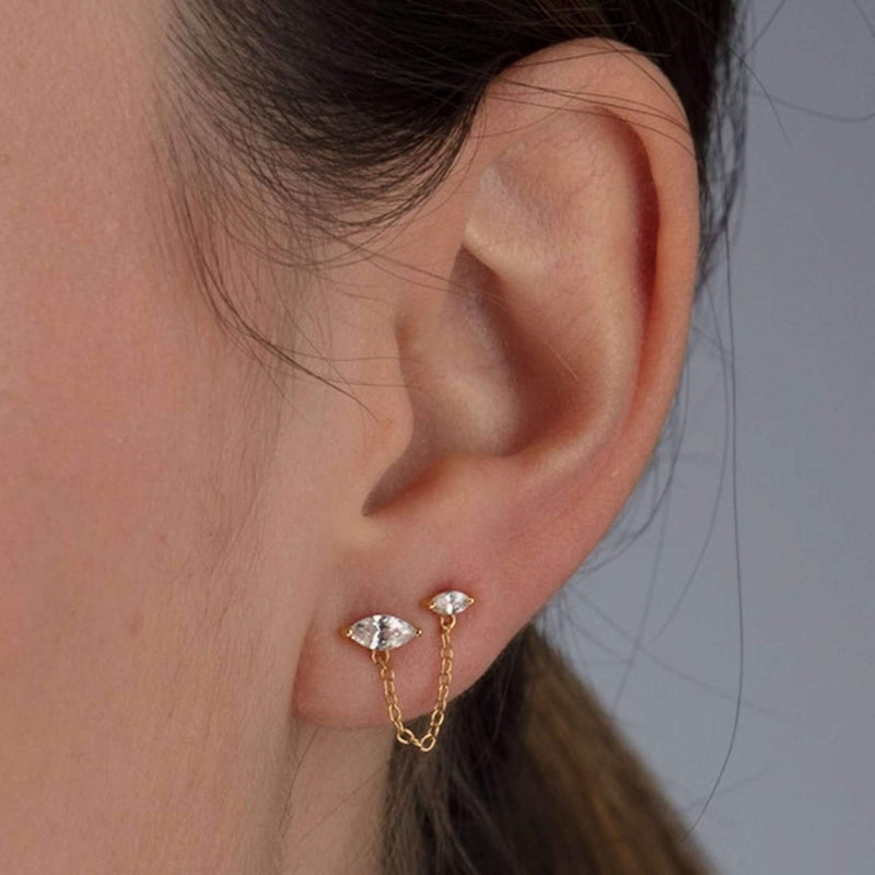 scream-pretty-droplet-double-stud-single-earring-gold-spedgs135