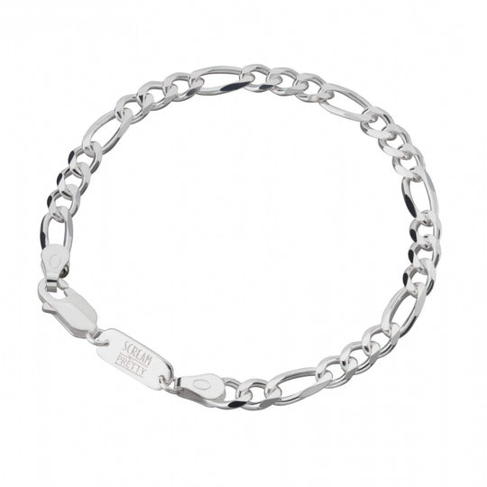 Figaro Chain Bracelet - Silver - SPS-309
