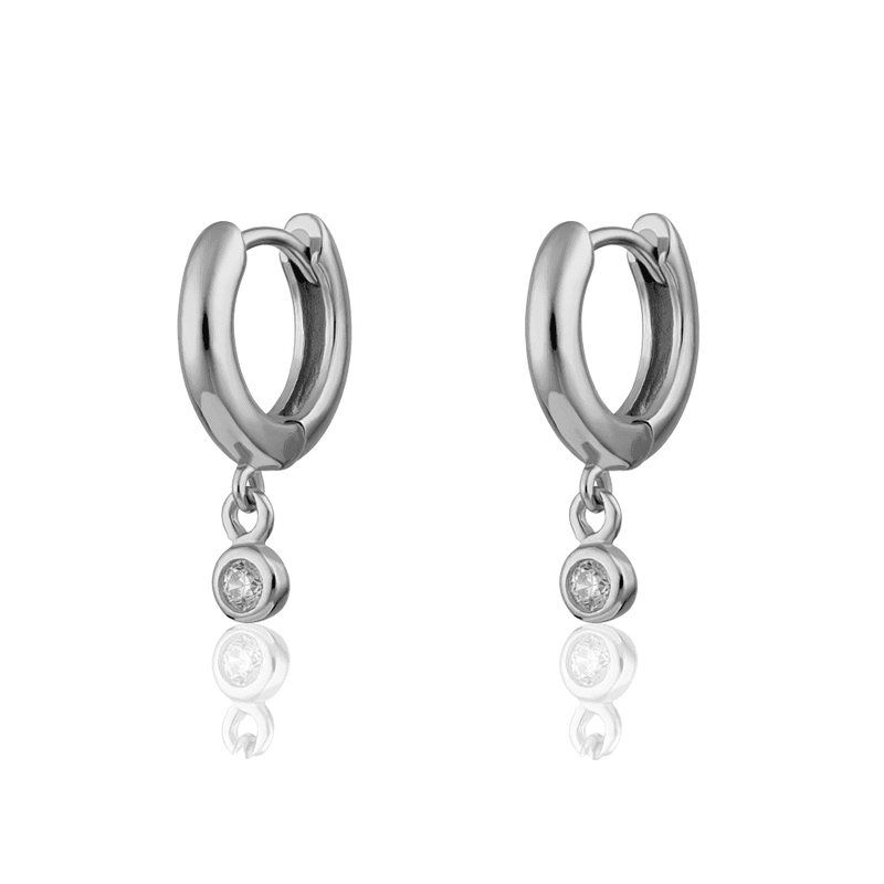 Sparkly silver 2025 dangle earrings