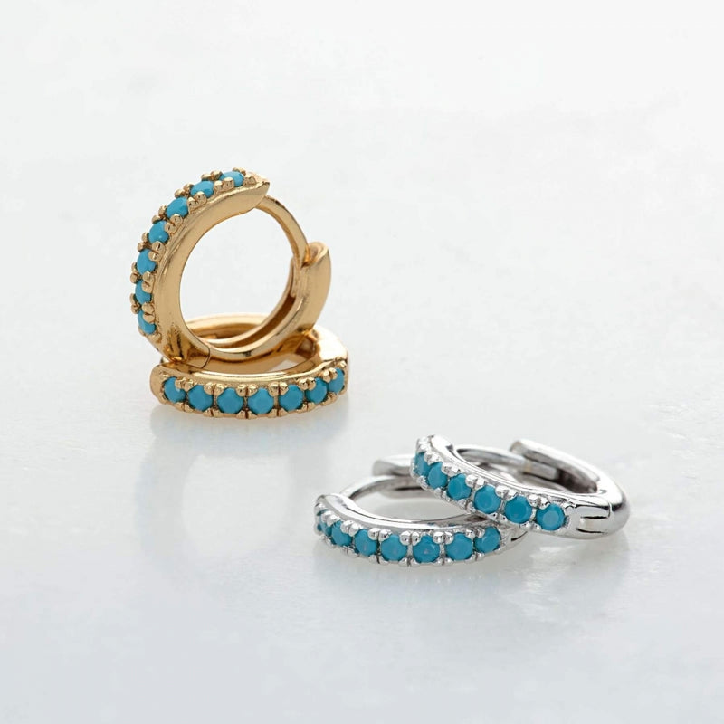 scream-pretty-huggie-hoop-earrings-with-turquoise-stones-spesss133