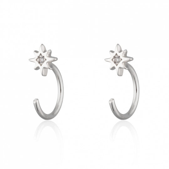 Interstellar Reverse Huggie Earring - Silver - SPS-351