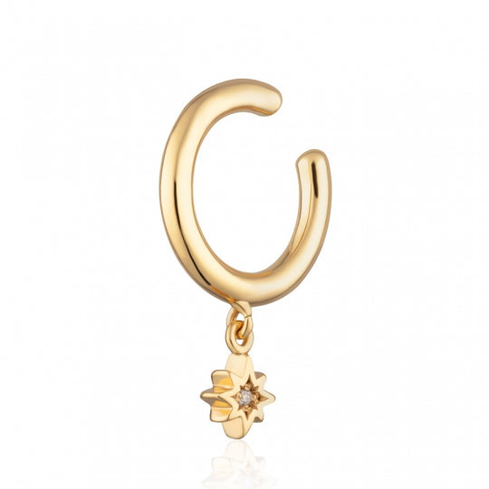 Interstellar Star Drop Ear Cuff - Gold - SPG-369