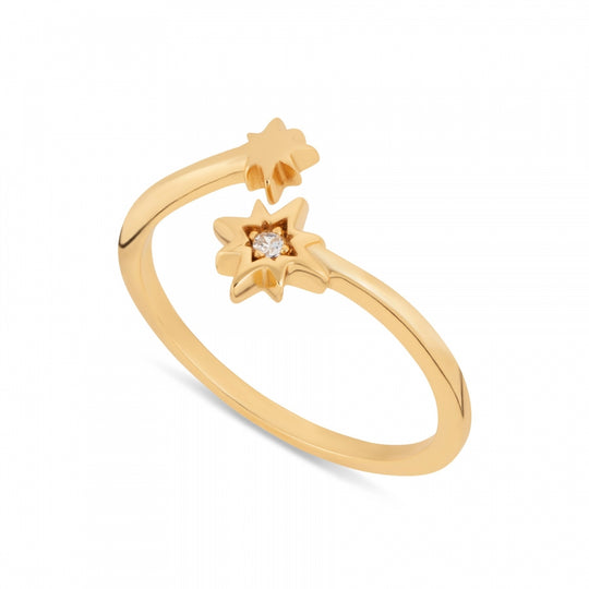 Interstellar Star Open Ring - Gold - SPG-371