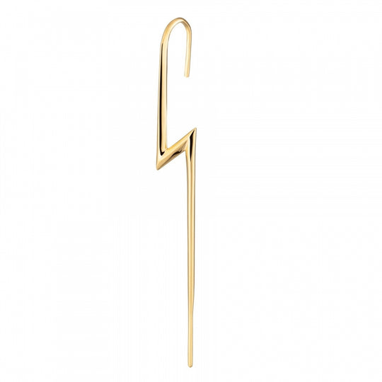Lightning Bolt Ear Climber - Gold - SPG-381