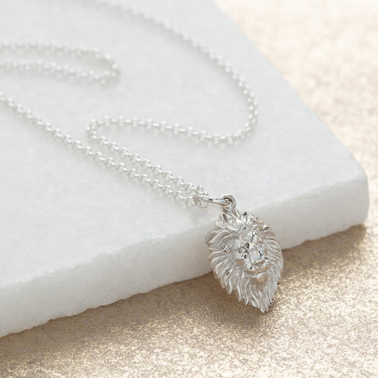 Lion Head Necklace - Silver - SPCNSLNH
