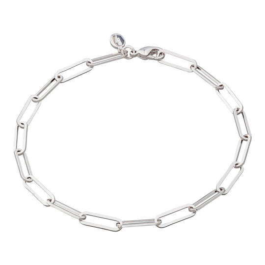 Long Link Chain Bracelet - Silver