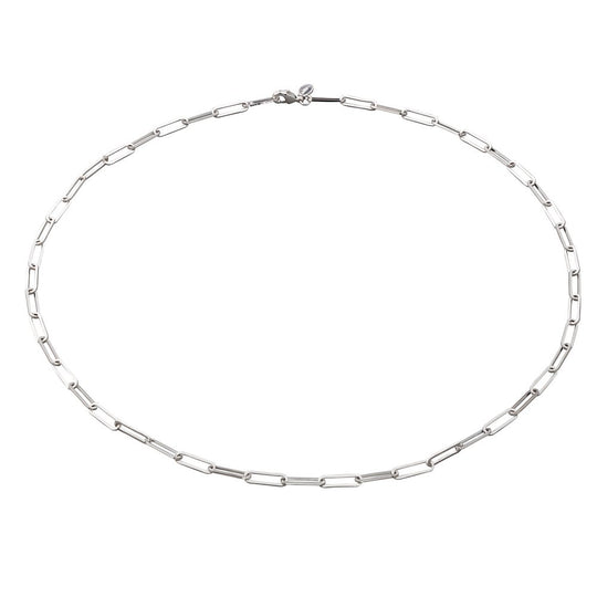 Long Link Chain Choker - Silver - SPS-260