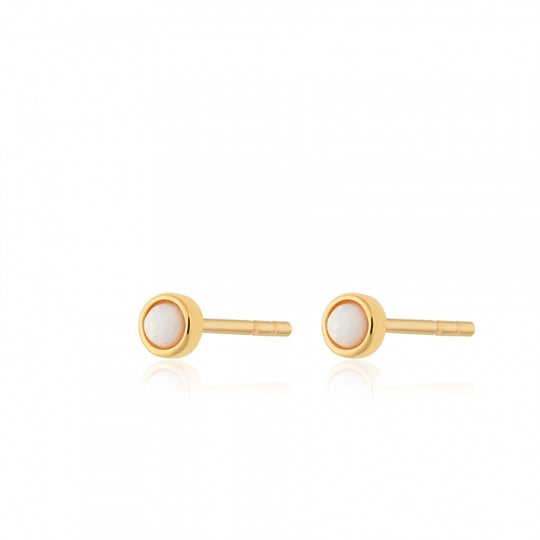 Opal Teeny Stud Earrings - Gold - SPESGS139