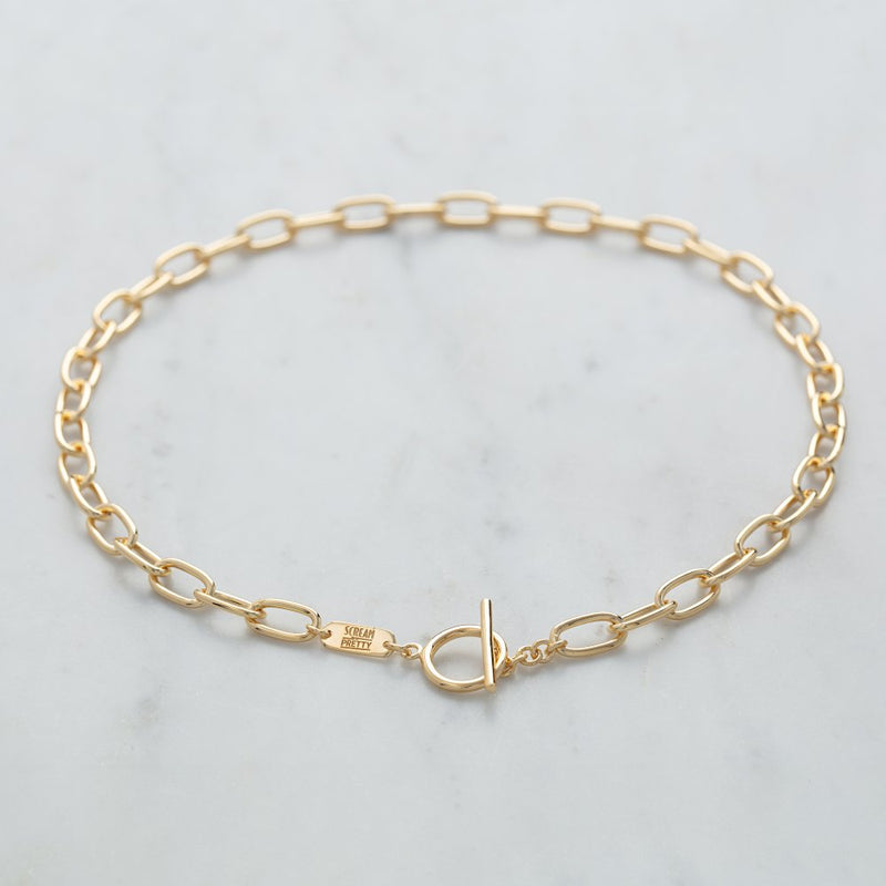 scream-pretty-oval-chain-choker-with-t-bar-clasp-gold