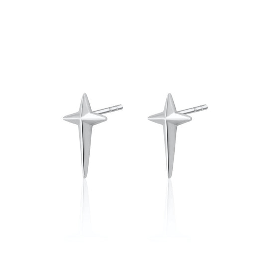 Prairie Star Stud Earrings - Silver - SPS-375