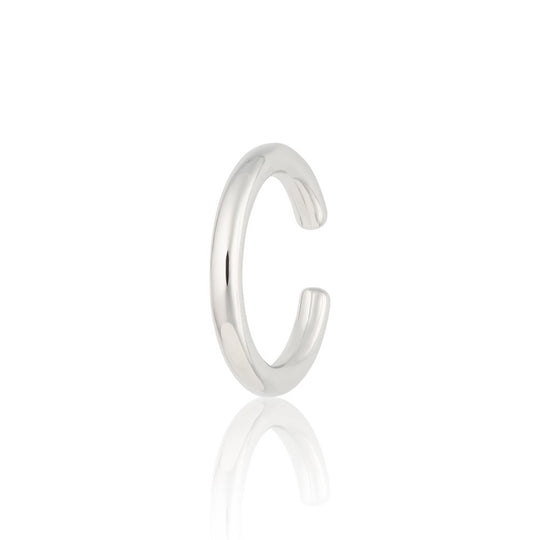 Slim Plain Single Ear Cuff - Silver - SPECSS172