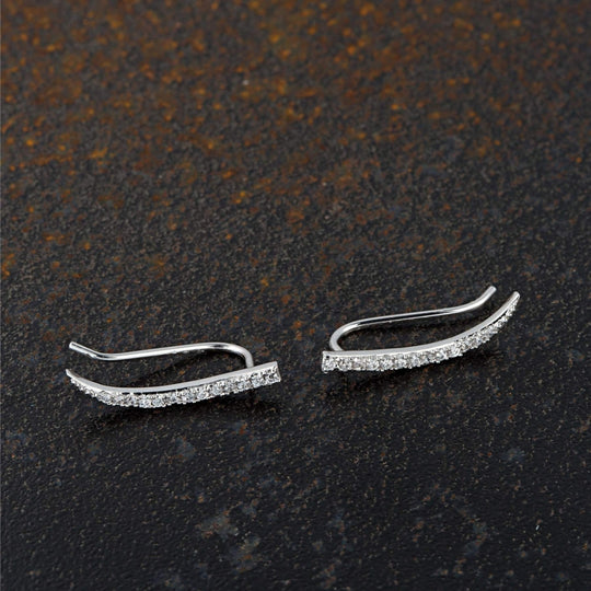 Sparkling Climber Earrings - Silver - SPECSS11-PV