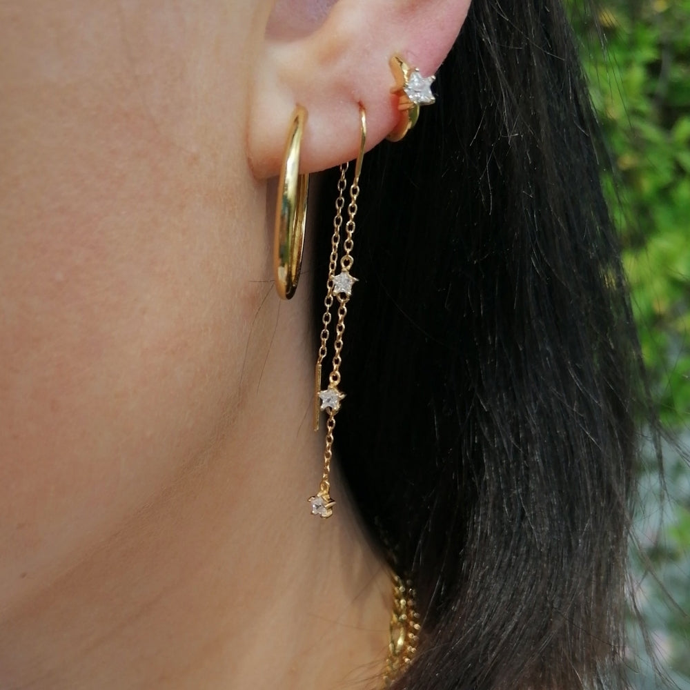 Star deals threader earrings