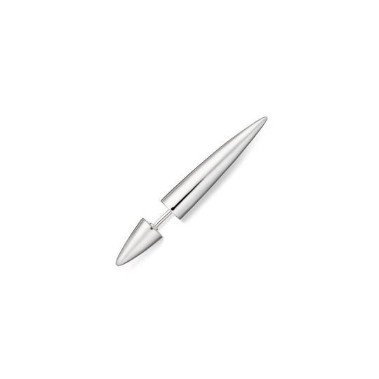 Spike Double Sided Stud Single Earring - Silver - SPS-277