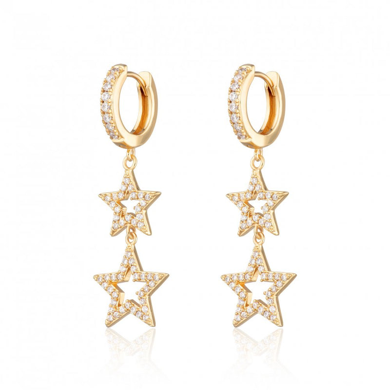 scream-pretty-statement-double-star-hoop-earrings-gold