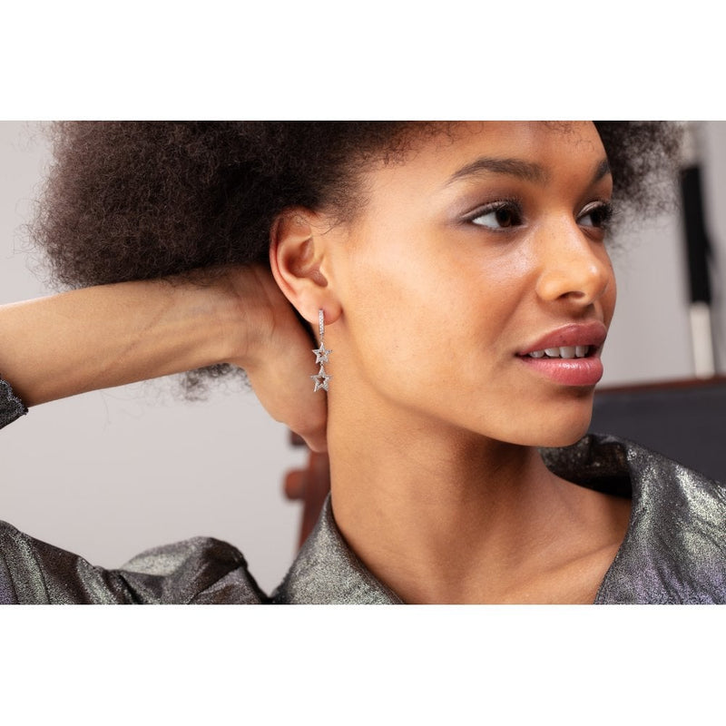 scream-pretty-statement-double-star-hoop-earrings-silver