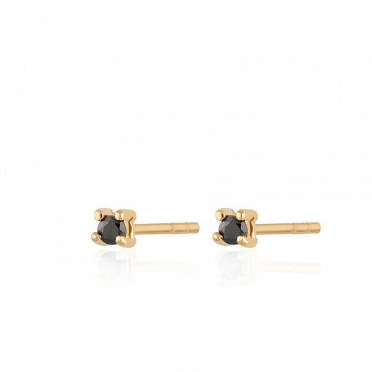 Teeny Tiny Stud Earrings - Gold/Black - SPESGS141