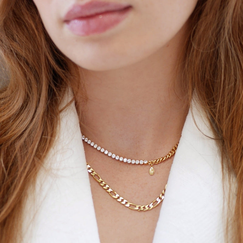 Gold Flat Snake Chain Necklace by Scream Pretty