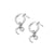 Dainty Moon and Sun Small Hoop Earrings - Silver - SEH582
