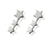 Shooting Star Cuff Earrings - Silver - SEST186