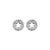 Sparkle Star in Circle Stud Earrings - Silver - SEST3072