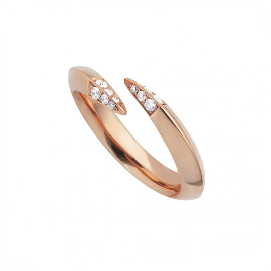 Shaun Leane Diamond Signature Wrap Ring - Rose Gold Vermeil/Diamond - Size M - SLS624