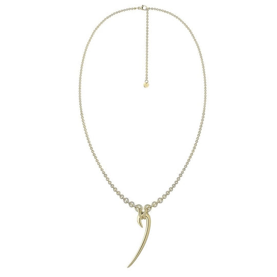 Drop Hook Necklace - Yellow Gold - HT030.YVNANOS