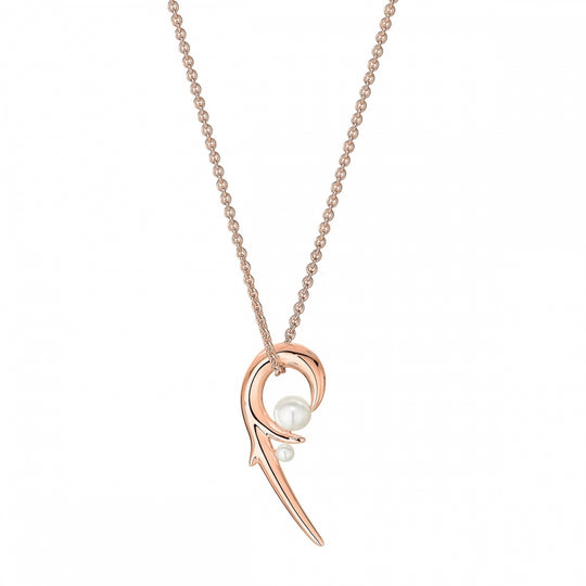 Hooked Pearl Pendant - Rose Gold - CB050.RVNANOS