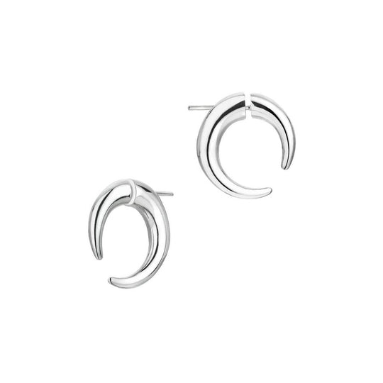 Quill Small Hoop Earrings - Silver - QU040.SSNAEOS