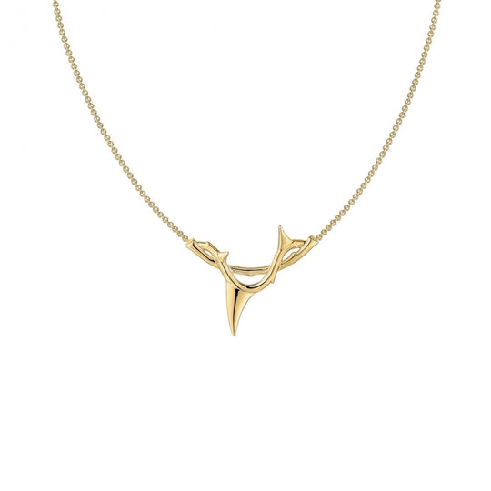 Rose Thorn Branch Pendant - Gold - RT016.YVNANOS