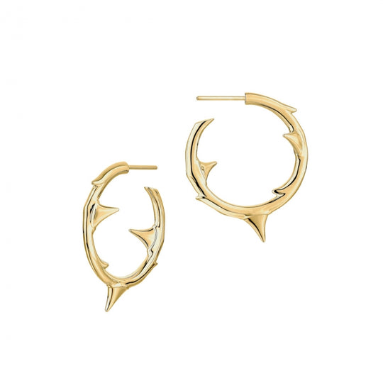 Rose Thorn Medium Hoop Earrings - Gold - RT024.YVNAEOS