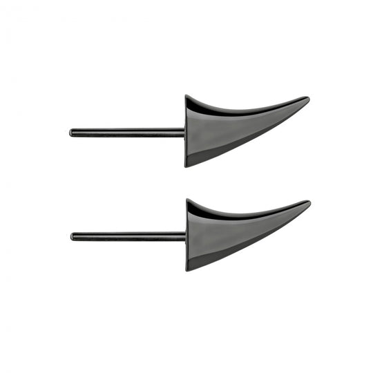 Rose Thorn Swerve Earrings - Black Rhodium - RT021.BRNAEOS