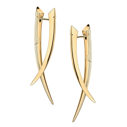Sabre Crossover Earrings - Gold - SA025.YVNAEOS
