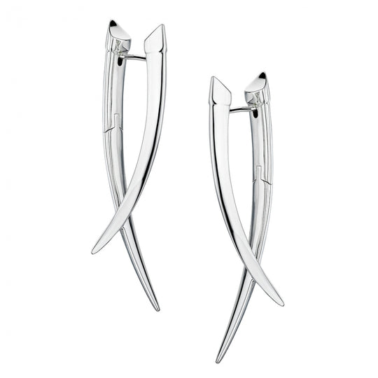 Sabre Crossover Earrings - Silver - SA025.SSNAEOS