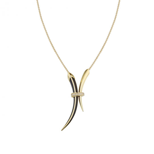 Sabre Deco Diamond Necklace - Gold - SA080.YVBKNOS