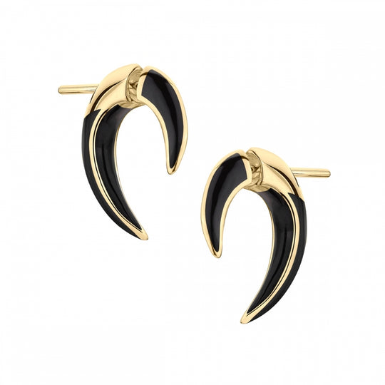 Sabre Deco Talon Earrings - Gold/Black - SA075.YVBKE