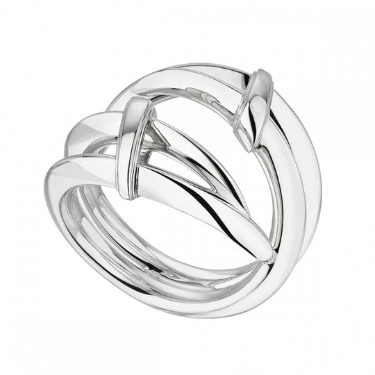 Sabre Deco Twist Ring, Size P - Silver - SA072.SSNARZP