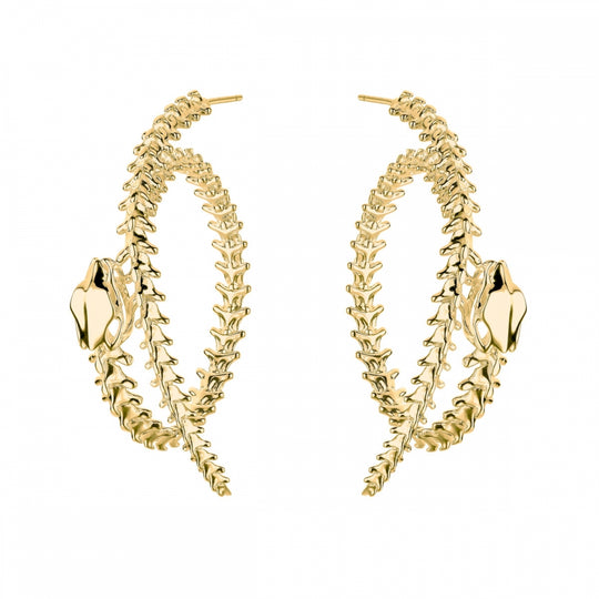 Serpent's Trace Hoop Earrings - Gold - ST038.YVNAEOS
