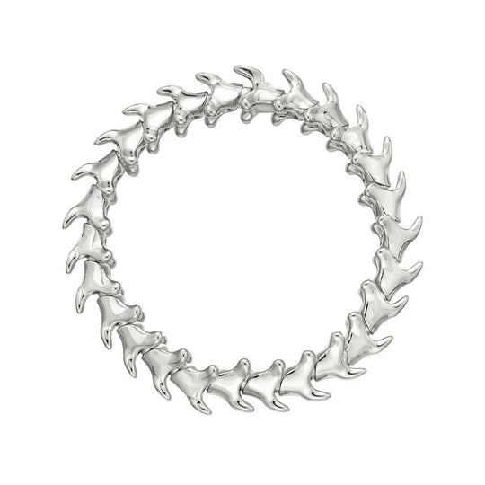 Serpent's Trace Wide Bracelet, Large - Silver - ST014.SSNABZL