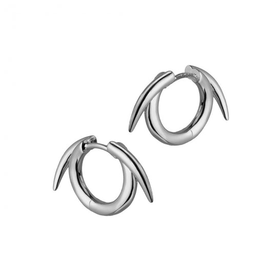 Quill Small Hoop Earrings - Silver - SA018.SSNAEOS