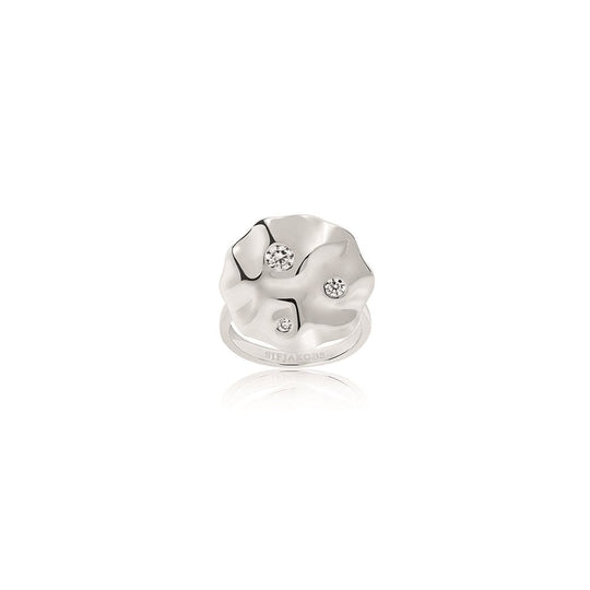 Acerra Ring - Silver - Size 58 ~ SJ-R0013-CZ/58