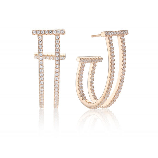 Fucino Lungo Earrings - Rose Gold - SJ-E0005-CZ(RG)