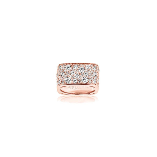 Novara Quadrato Ring - Size 56 - Rose Gold ~ SJ-R1060-CZ(RG)/56