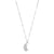 Bobble Chain Heart In Feather Necklace - Silver - SNBB596